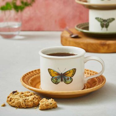Botanic Garden Papilio Cup & Saucer, Amber